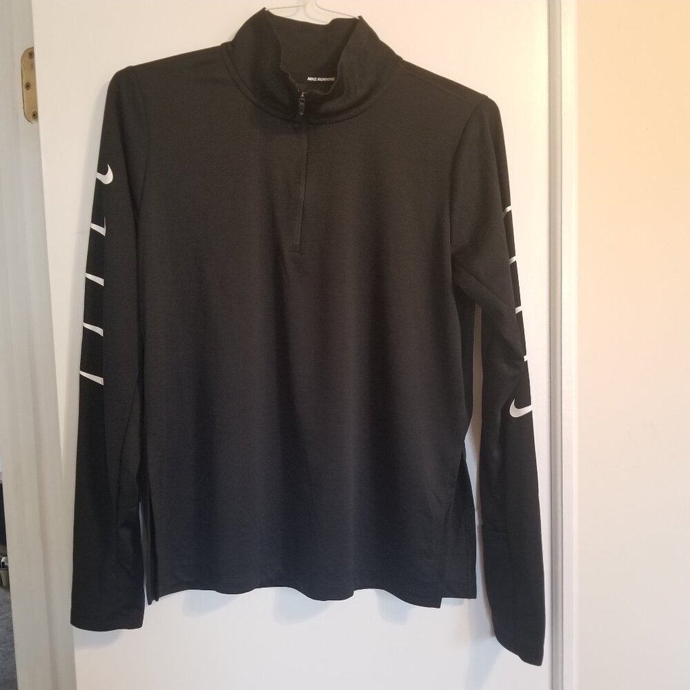 Nike Running Drifit Long Sleeve Black Shirt size M